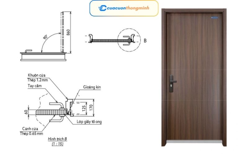 Cửa Thép Stand Fit R Series 2 Tích Hợp Nhiều Giải Pháp Khóa Thông Minh