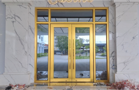 CỬA NHÔM BẢN LỀ SÀN
