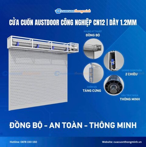 Cửa cuốn Austdoor công nghiệp CN12 | dày 1.2mm