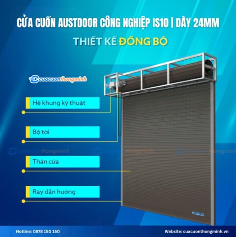 Cửa cuốn Austdoor công nghiệp IS10 | dày 24mm