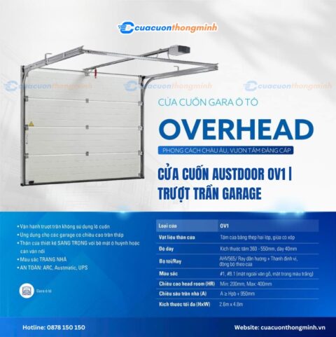 Cửa cuốn Austdoor OV1 | Trượt trần garage