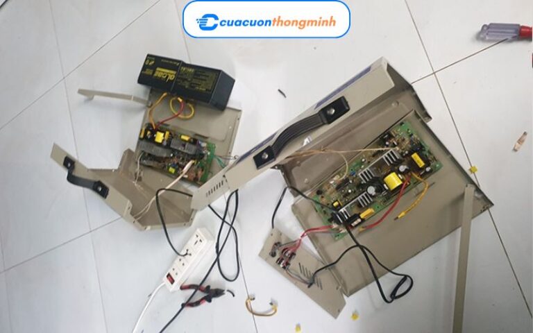 Cách sửa bộ lưu điện cửa cuốn bị hỏng chi tiết