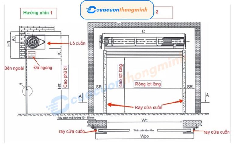 Cách xây ô chờ cửa cuốn đơn giản đúng kỹ thuật