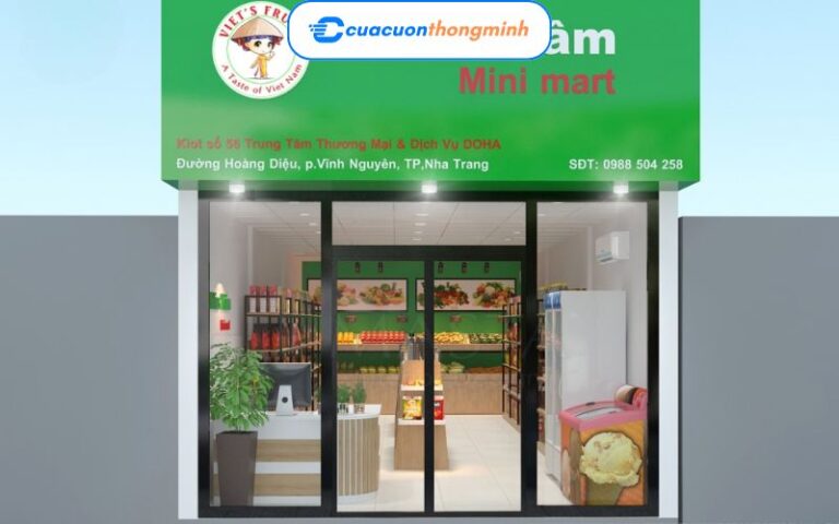 12+ Thiết kế mặt tiền siêu thị mini hiện đại tiết kiệm chi phí