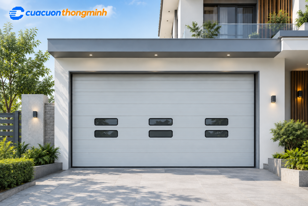 Cửa Cuốn Công Nghiệp Sectional Nhôm Master Well 2 Cửa Cuốn Sectional Nhôm Master Well